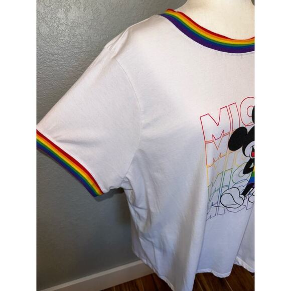 Disney Women's White Mickey Mouse Graphic Blouse - Picture 7 of 11